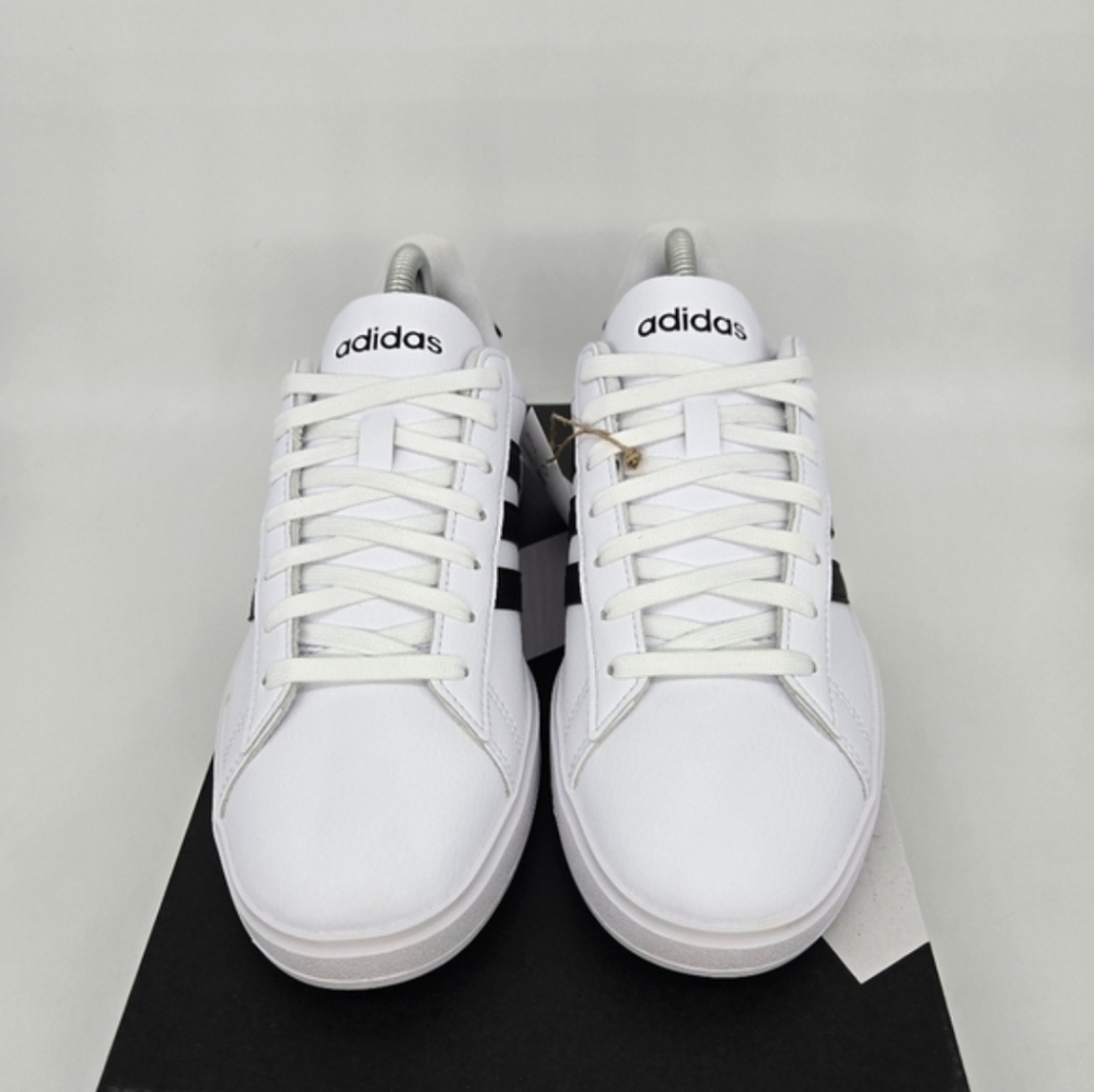adidas Grand Court Cloudfoam Lifestyle Court Comfort White Black Shoes Size 8.5 - Picture 2 of 8